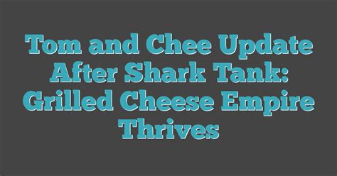 avocadoria|tom and cheese shark tank update.